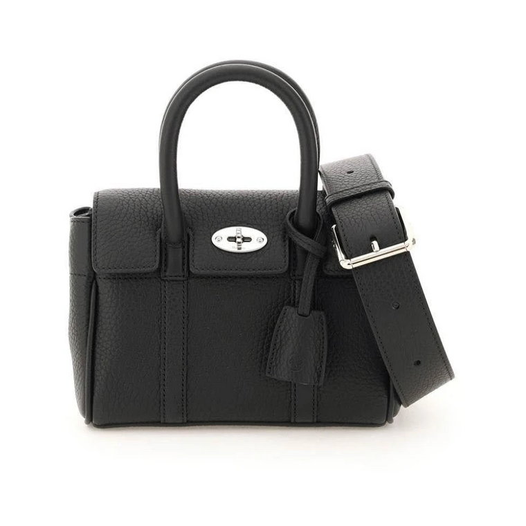 Bayswater Mini Torba z grained skóry Mulberry