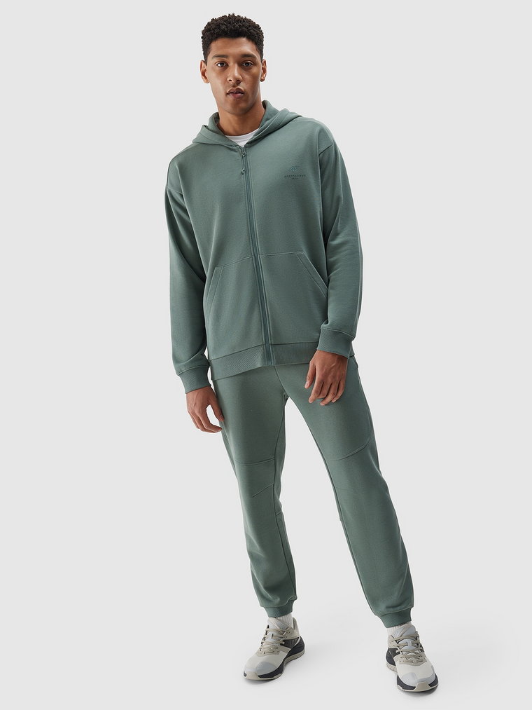 Spodnie dresowe joggery z bawełny organicznej męskie - khaki