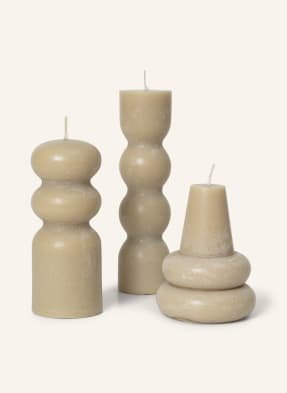 Ferm Living Świeczki Torno, 3 Szt. beige