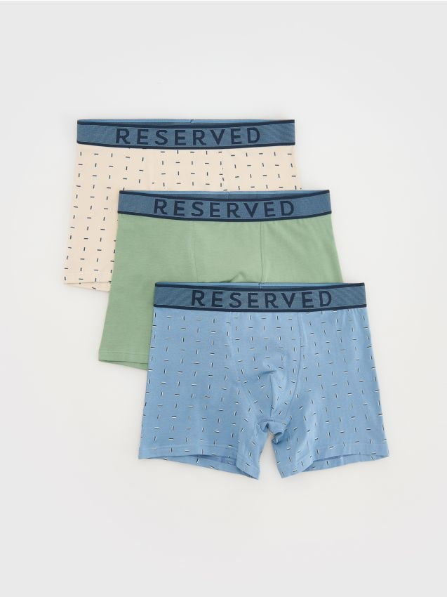 Reserved - 3 pack bokserek Long - jasnozielony