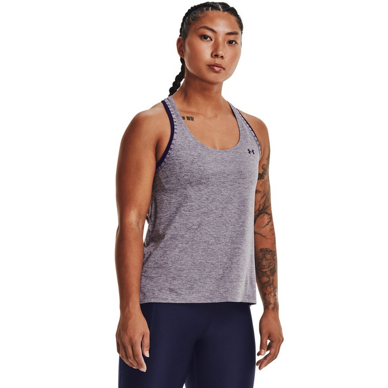 Damski top treningowy UNDER ARMOUR UA Knockout Mesh Back Tank - szary