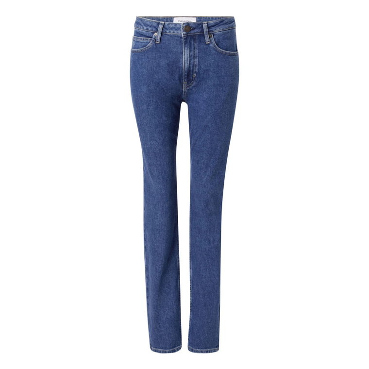 Mid Rise Slim Jeans Denim dla kobiet Calvin Klein