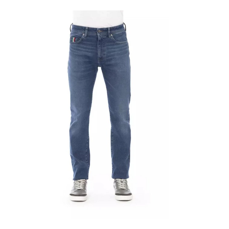 Jeans with Logo Button Baldinini