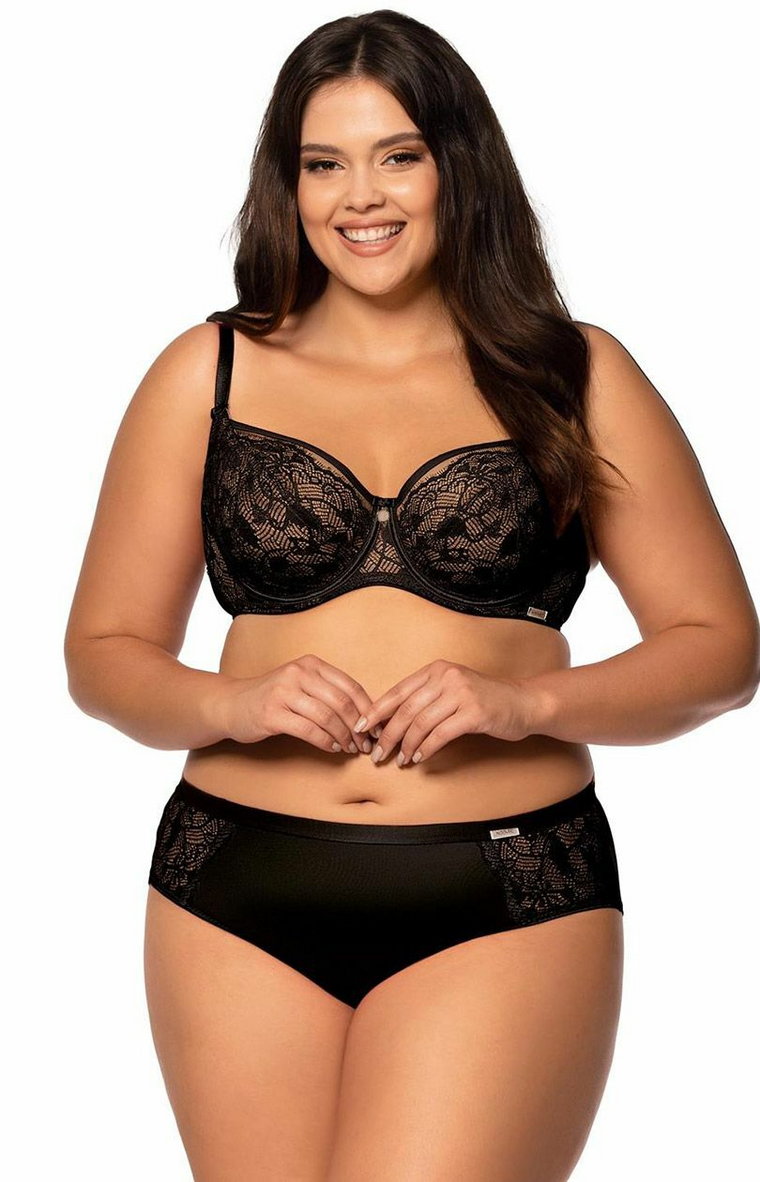 Figi plus size Victoria DF03, Kolor czarny, Rozmiar L, Mefemi