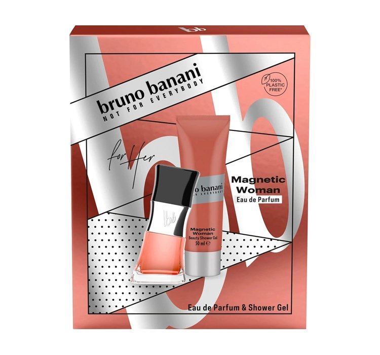 BRUNO BANANI MAGNETIC WOMAN WODA PERFUMOWANA SPRAY 30ML + ŻEL POD PRYSZNIC 50ML