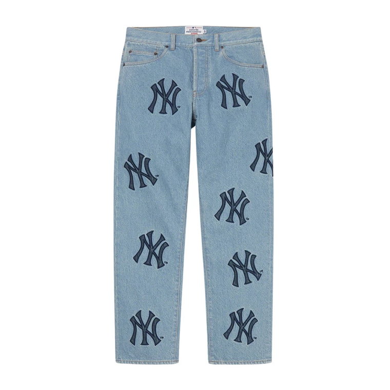 Limitowana Edycja New York Yankees Jeans Niebieskie Supreme