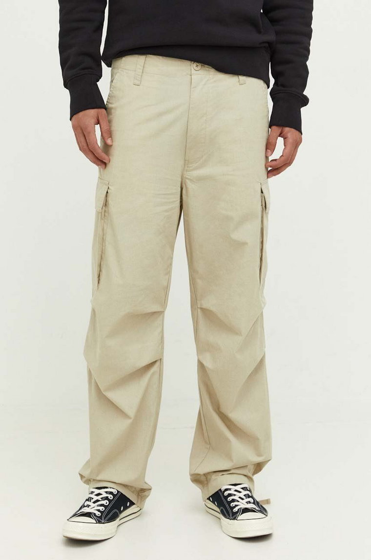 Samsoe Samsoe spodnie męskie kolor beżowy w fasonie cargo