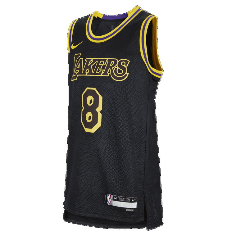Koszulka dla dużych dzieci Nike Dri-FIT Swingman Kobe Bryant Los Angeles Lakers City Edition - Czerń