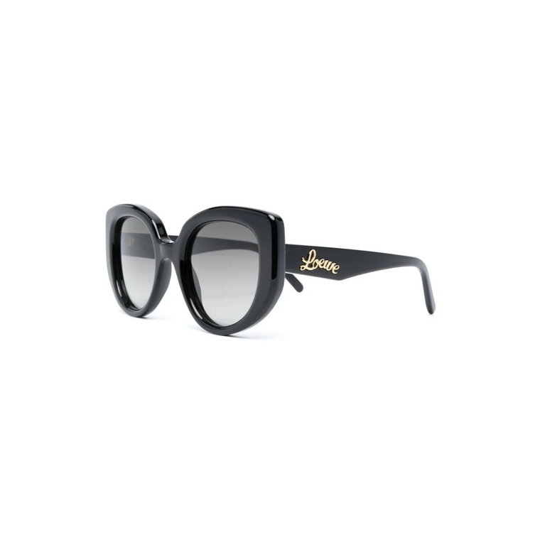Czarne okulary przeciwsłoneczne z akcesoriami Loewe