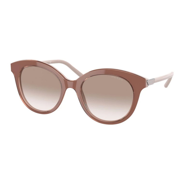 Okulary w kolorze Havana/Brown Shaded Prada