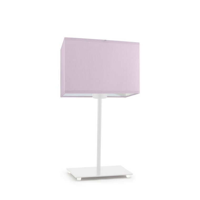 Lampka nocna LYSNE Amalfi, 60 W, E27, jasnofioletowa/biała, 40x20 cm