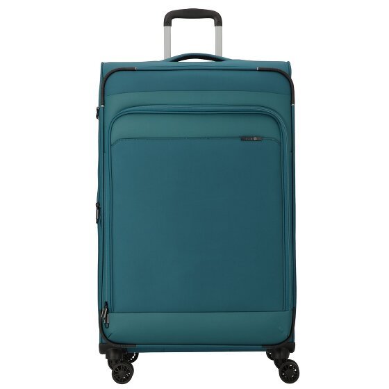 d&n Travel Line 9504 4 kółka Walizka L 76 cm z plisą rozprężną petrol