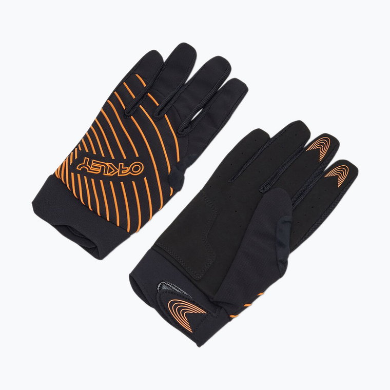 Rękawiczki rowerowe Oakley Drop In MTB Glove 2.0 blackout/soft orange
