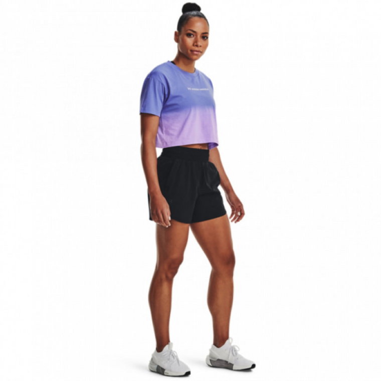 Damskie spodenki treningowe Under Armour Flex Woven Short 5in - czarne