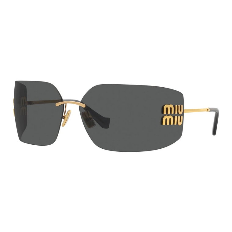 Okulary przeciwsłoneczne w kolorze złoto/ciemnoszarym Miu Miu