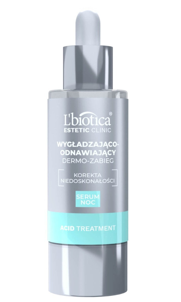 L'biotica Estetic Clinic Acid Treatment Wygładzająco-Odnawiający Dermo-Zabieg Serum na noc 30 ml