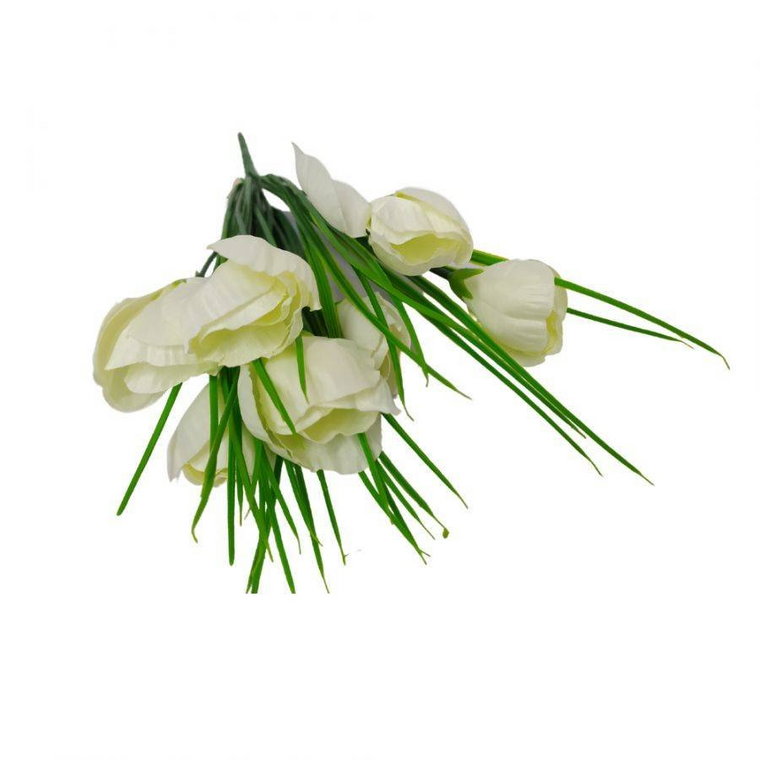 Kwiaty dekoracyjne Bukiet Krokus biały biały