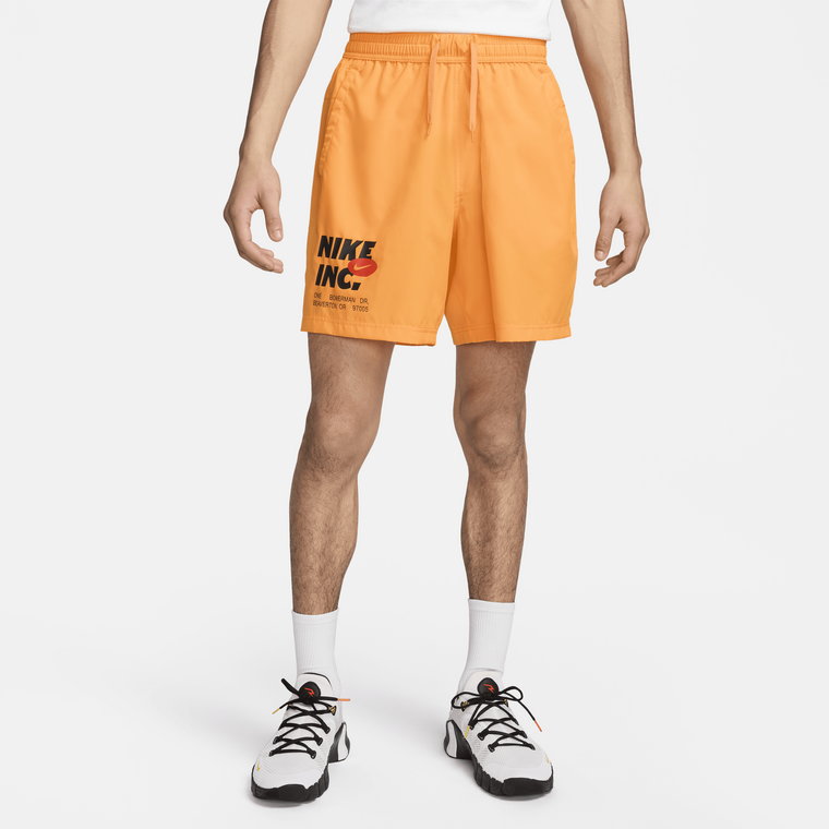 Męskie spodenki do fitnessu bez podszewki 18 cm Dri-FIT Nike Form - Żółty