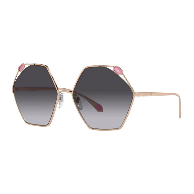 Serpenti Sunglasses Black Rose Gold/Grey Shaded Bvlgari