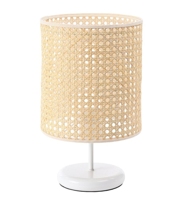 Lampa stołowa BOHO MIDI WHITE rattan naturalny