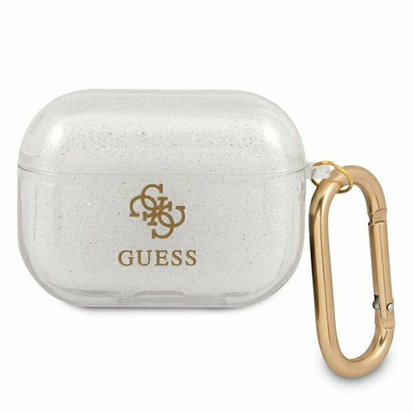 Guess GUAPUCG4GT AirPods Pro cover Transparent Glitter Collection