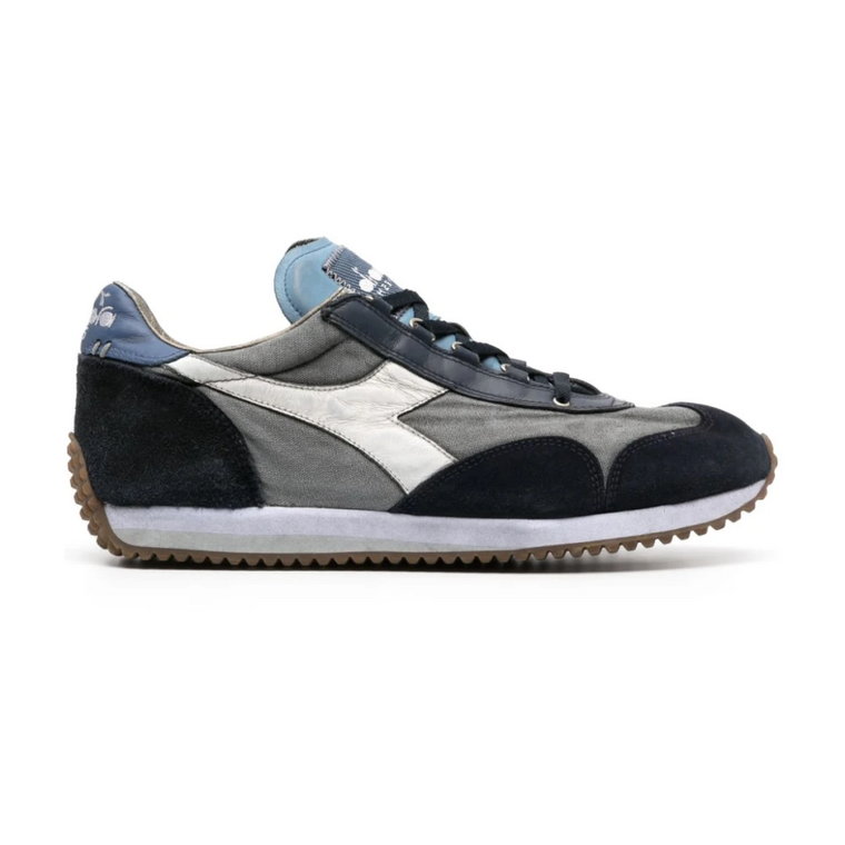 Niebieskie Equipe H Dirt Skórzane Sneakersy Diadora