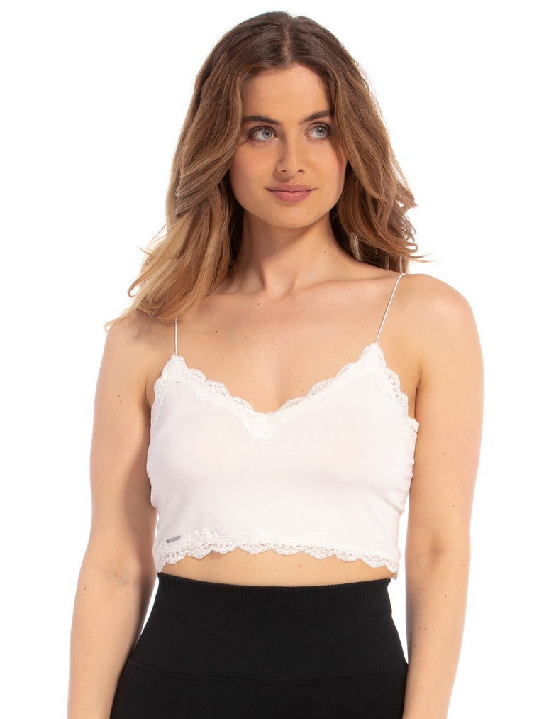 MAGIC Bodyfashion - Gorset damski  Cozy Crop Top, biały