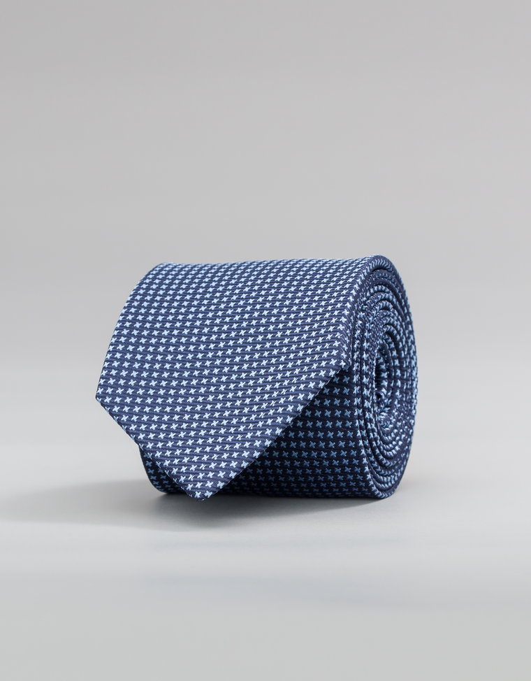 krawat classico błękitny mikrowzór 0007