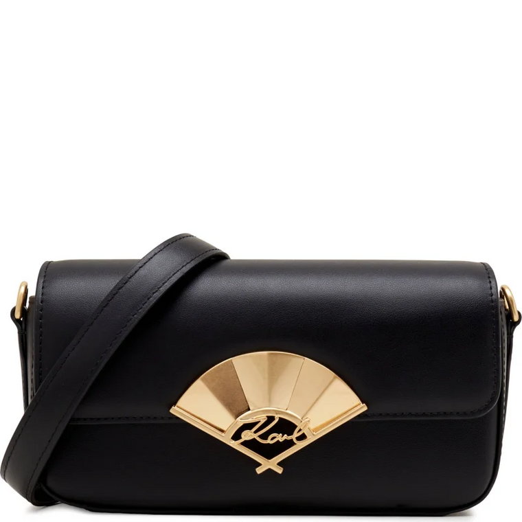 Karl Lagerfeld Skórzana listonoszka signature fan sm crossbody