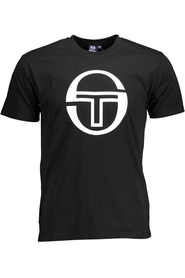 T-SHIRT MĘSKI Z KRÓTKIM RĘKAWEM SERGIO TACCHINI CZARNY