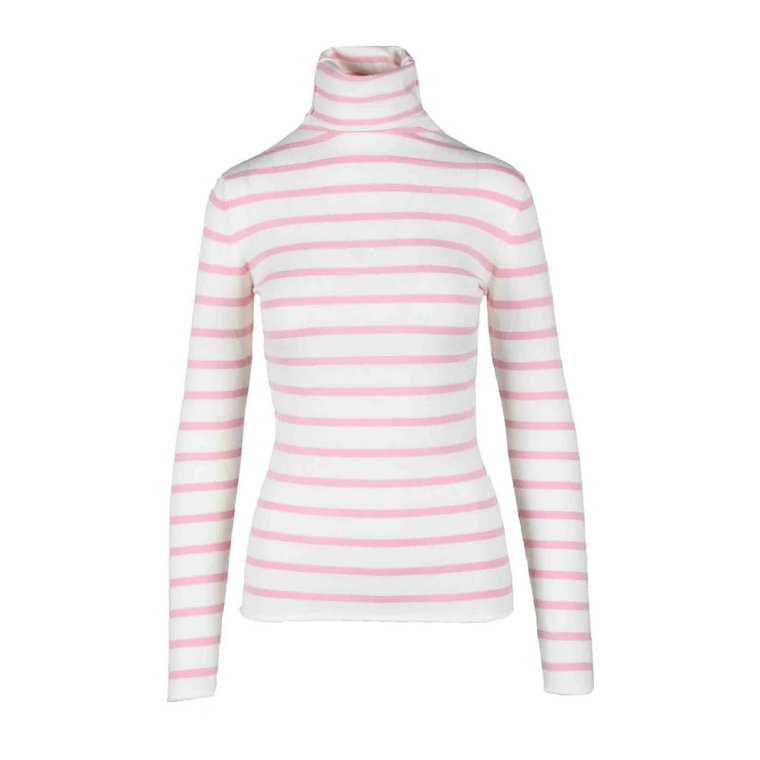 Przytulny różowy sweter z golfem Max Mara