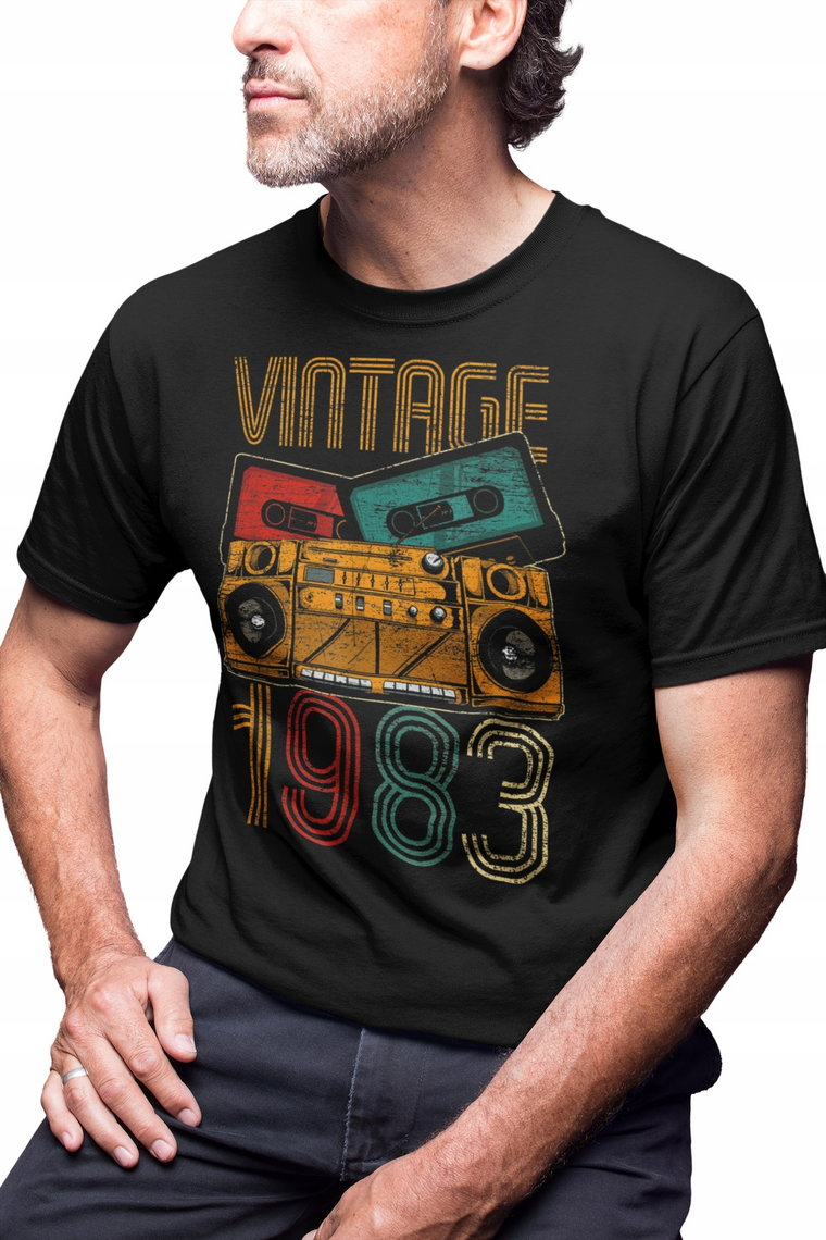Koszulka Magnetofon Na 40 Urodziny Vintage 1983