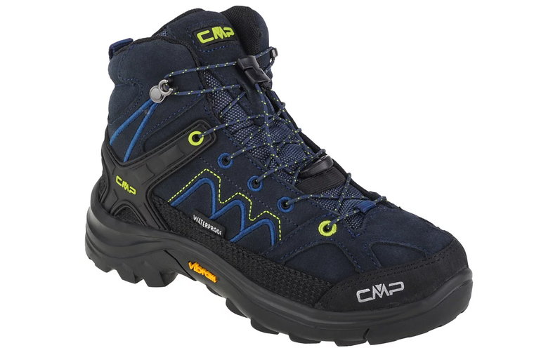 CMP Moon Mid WP Kids 31Q4794-N950, Dla chłopca, Granatowe, buty trekkingowe, skóra zamszowa, rozmiar: 30