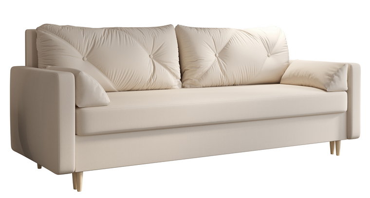 Kremowa sofa rozkładana - Petra