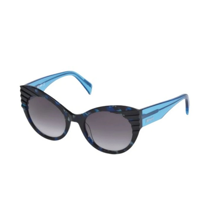 Niebieskie i szare plastikowe okulary przeciwsłoneczne Just Cavalli