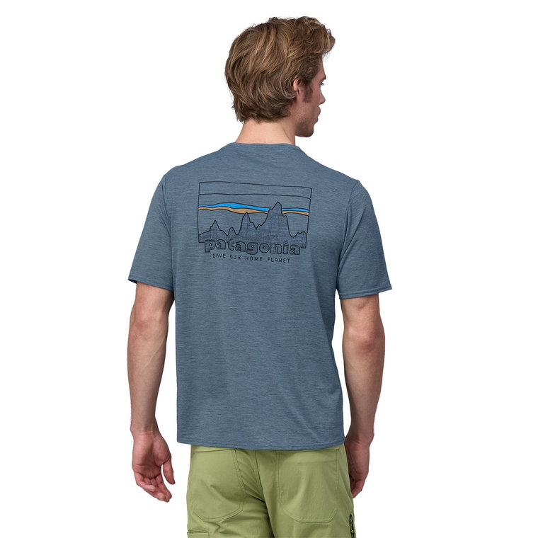 Męska koszulka Patagonia Capilene Cool Daily Graphic Shirt '73 skyline: utility blue X-dye - XL