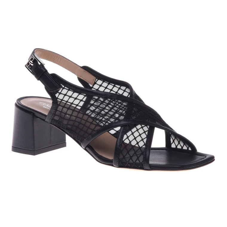 Sandal in black nesh Baldinini