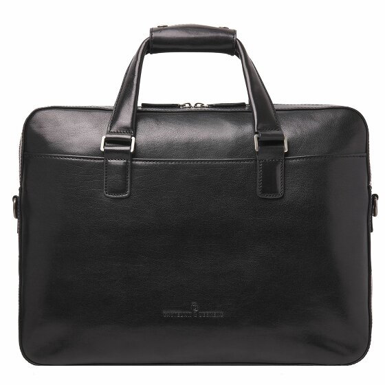 Castelijn & Beerens Ted Briefcase Leather 41 cm Laptop Compartment schwarz