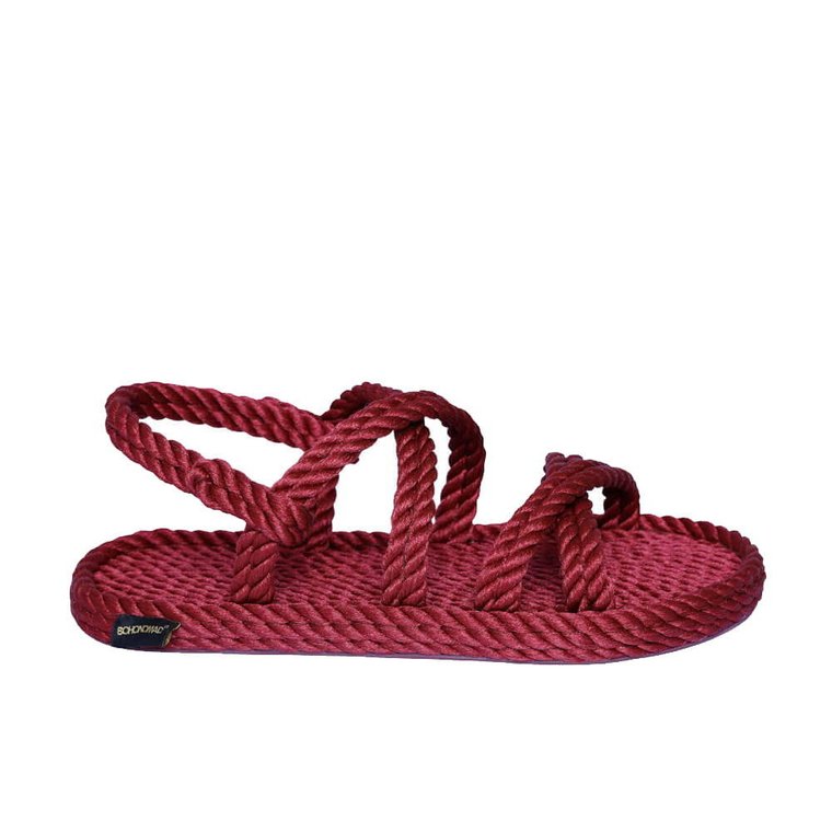 Bohonomad Tahiti Rope Sandal - Claret Red