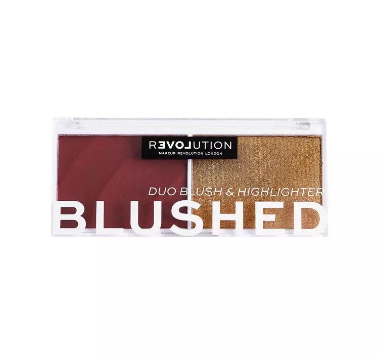 RELOVE DUO BLUSH HIGHLIGHTER PALETA DO MODELOWANIA TWARZY WISHFUL 2x2,9G