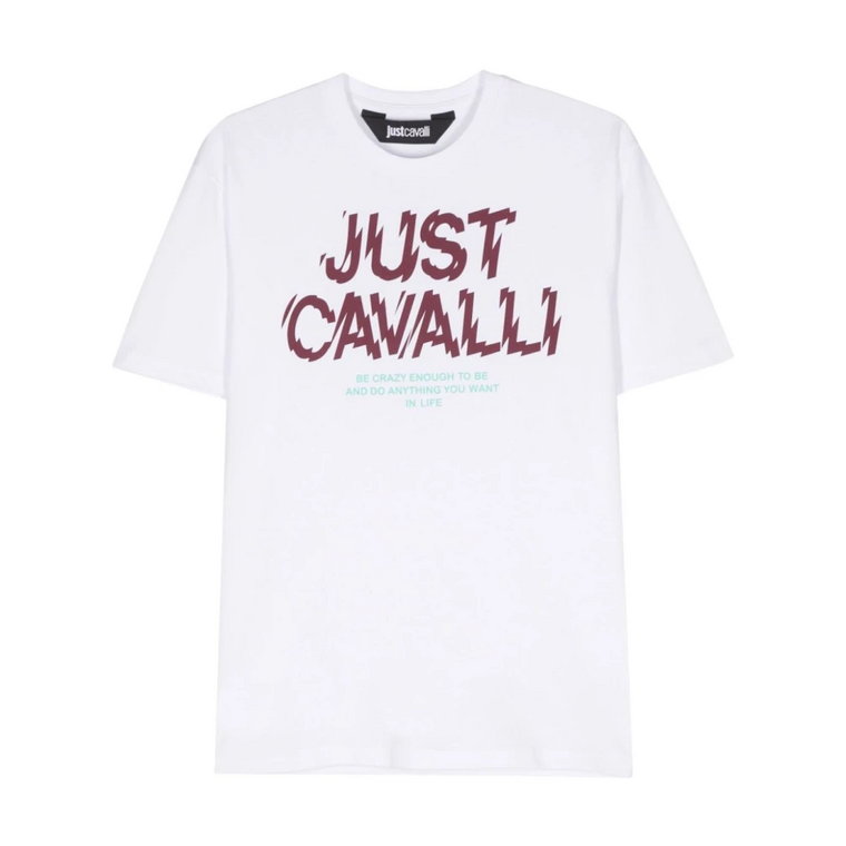 Białe T-shirty i Pola dla mężczyzn Just Cavalli