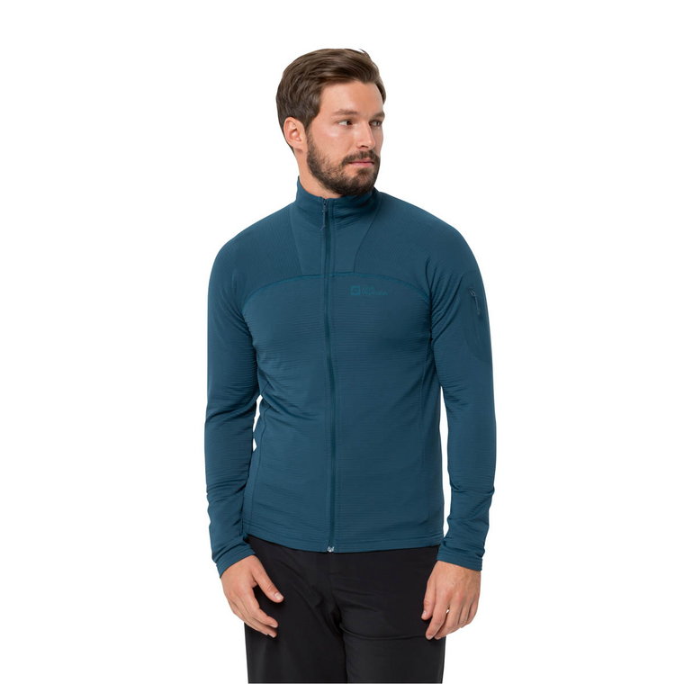 Męska bluza polarowa Jack Wolfskin PRELIGHT FZ M dark sea - XL