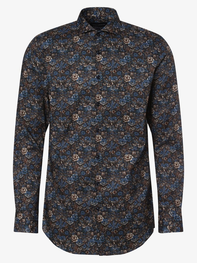 Van Graaf - Koszula męska, brązowy|niebieski