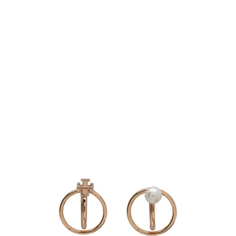 TORY BURCH Kolczyki Kira Pearl Double Hoop