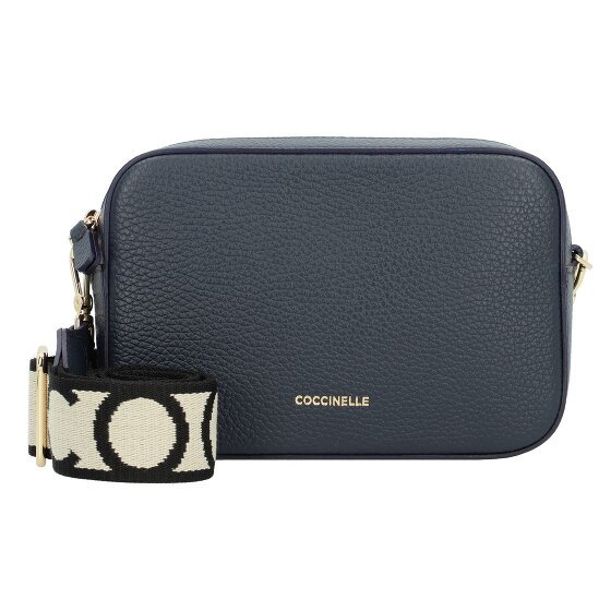 Coccinelle Tebe Torba na ramię skórzana 18 cm midnight blue