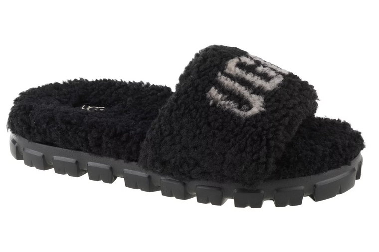 UGG Cozetta Curly Graphic 1132891-BLK, Damskie, Czarne, kapcie, skóra zamszowa, rozmiar: 38