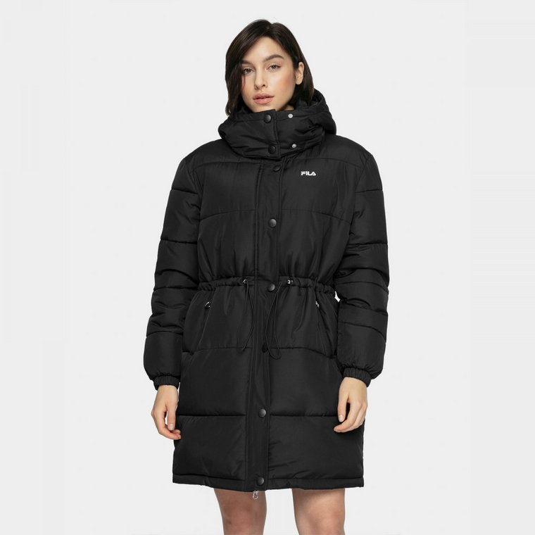 Damska kurtka puchowa pikowana FILA WOMEN TENDER long puffer jacket - czarna