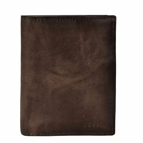 Fossil Derrick Wallet RFID Leather 10 cm dark brown