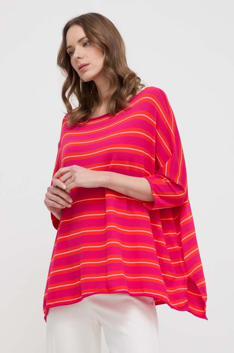 Liviana Conti bluzka damska kolor pomarańczowy wzorzysta
