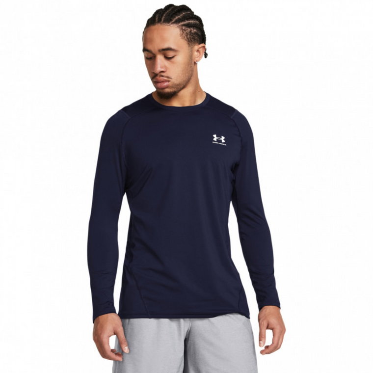 Męski longsleeve treningowy Under Armour UA HG Armour Fitted LS - granatowy